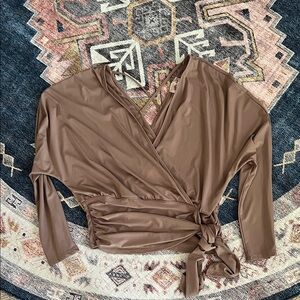 Willow and Root by Buckle Mauve Wrap Blouse